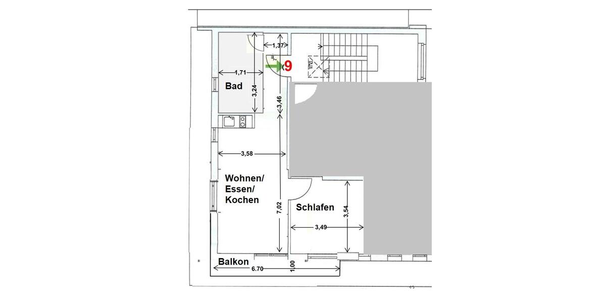 Moderne 2-Zimmer-Wohnung für Singles mit Küchenzeile und Kühlschrank im Herzen von Paderborn 2 zimmer