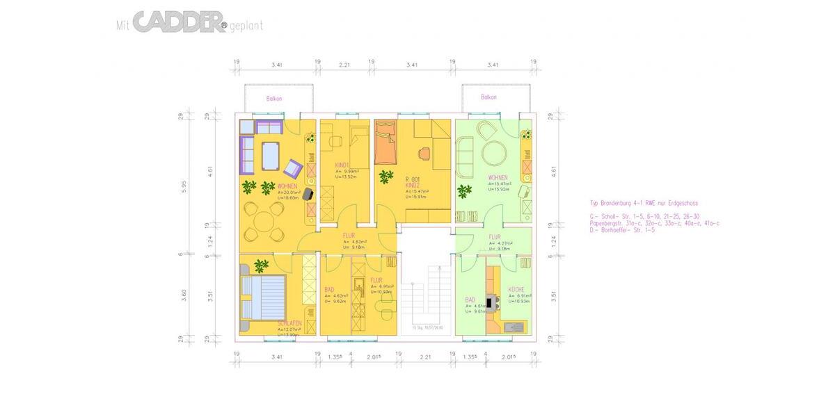 Etagenwohnung Waren (Müritz) - 1 Zimmer, 34 m&sup2;, 252&euro; | Angebot:26261627