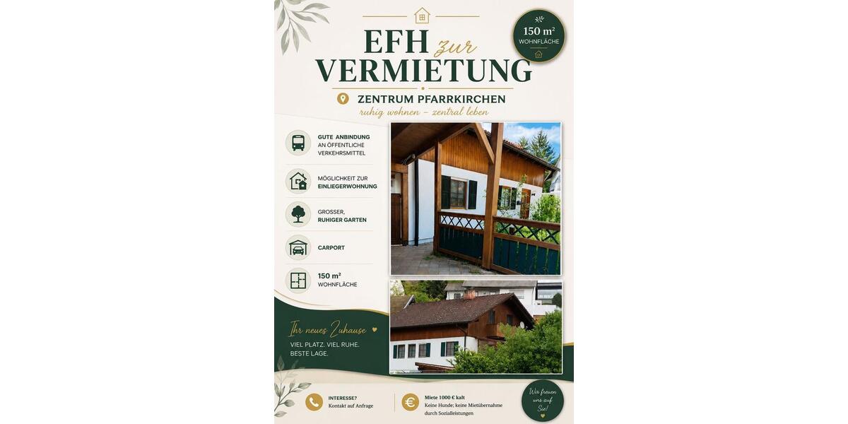 Einfamilienhaus Dietersburg - 1.000&euro; | Angebot:26677322