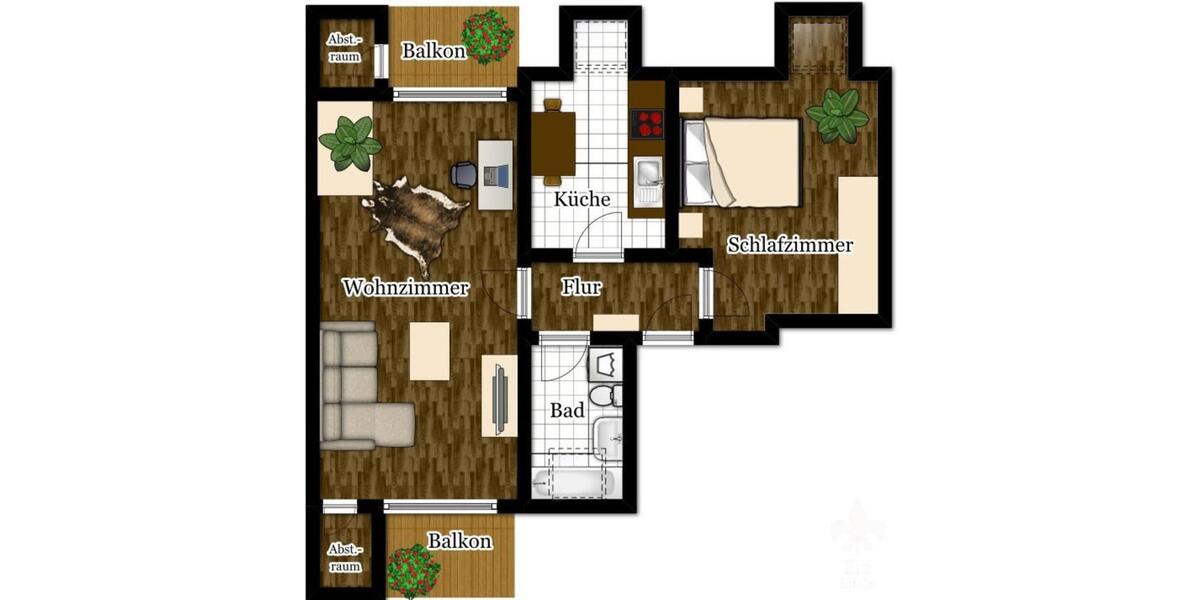 Dachgeschoßwohnung Biederitz - 2 Zimmer, 64 m&sup2;, 414&euro; | Angebot:23711267