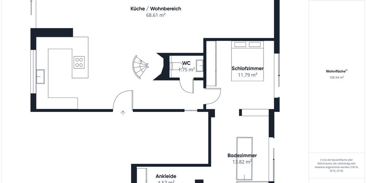 Etagenwohnung Trier Kürenz - 2 Zimmer, 121 m&sup2;, 1.450&euro; | Angebot:24734039
