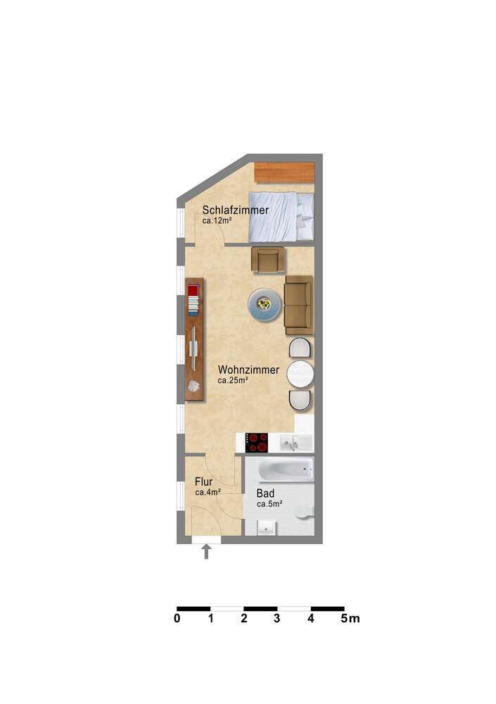 helle 2-Zimmer Wohnung *frisch renoviert* in zentraler Lage ***1 Monat Kaltmietenfrei***