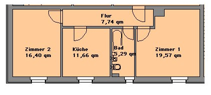 Etagenwohnung Lauta Torno - 2 Zimmer, 60 m&sup2;, 360&euro; | Angebot:25694755