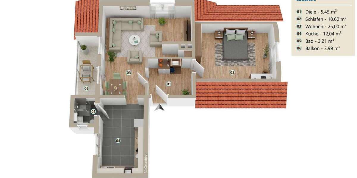 Etagenwohnung Reichelsheim-Beerfurth Beerfurth - 2 Zimmer, 70 m&sup2;, 560&euro; | Angebot:25270678