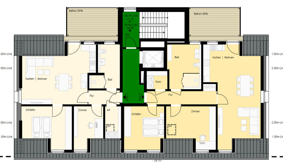 Dachgeschoßwohnung Heek - 3 Zimmer, 100 m&sup2;, 1.200&euro; | Angebot:24344750