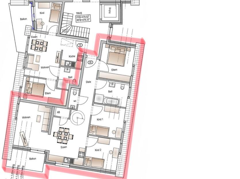 Moderne NeubauWohnung in Kreßberg-Waldtann