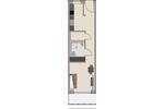 1-Zimmer-Wohnung mit Einbauküche, Duschbad, Loggia und separatem zimmer