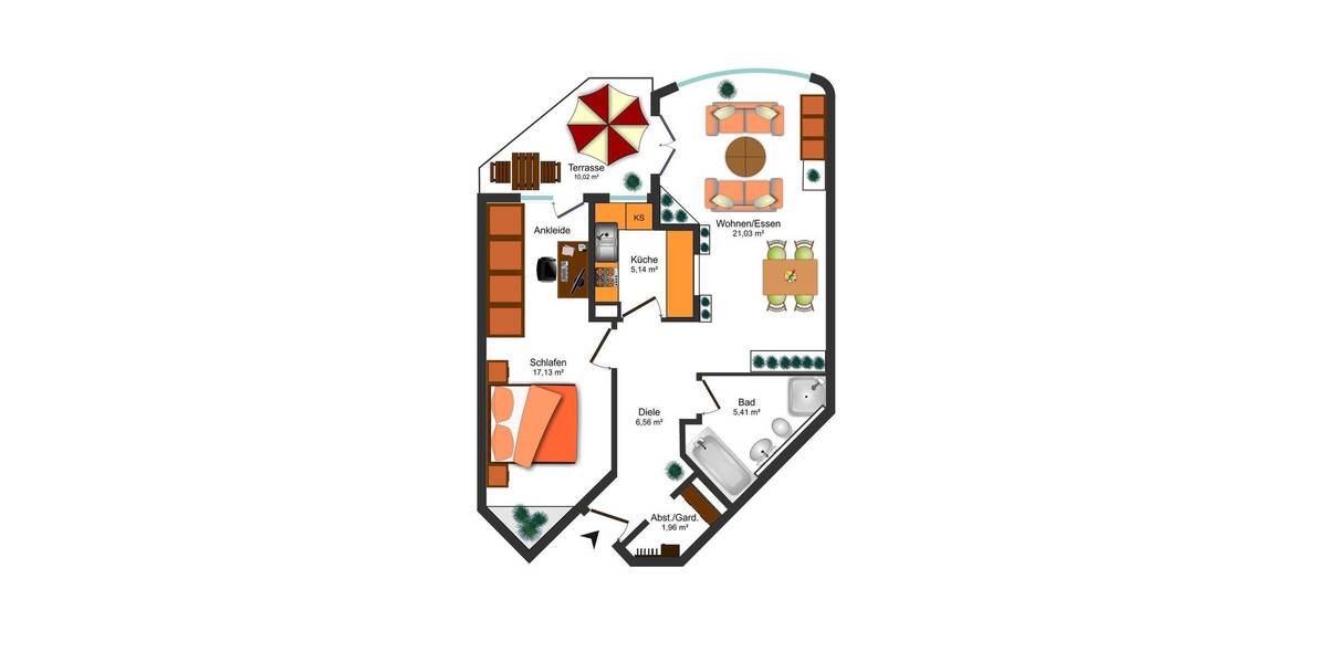 Etagenwohnung Ingelheim am Rhein - 2 Zimmer, 62 m&sup2;, 695&euro; | Angebot:26143322