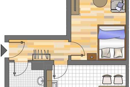 Wohnung Dortmund Körne - 1 Zimmer, 40 m&sup2;, 203&euro; | Angebot:27007483