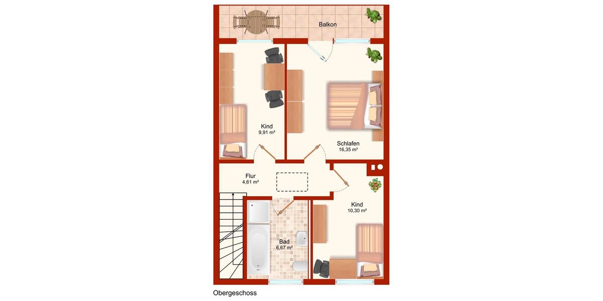 Reihenhaus Zeven - 4 Zimmer, 100 m&sup2;, 1.225&euro; | Angebot:25965615