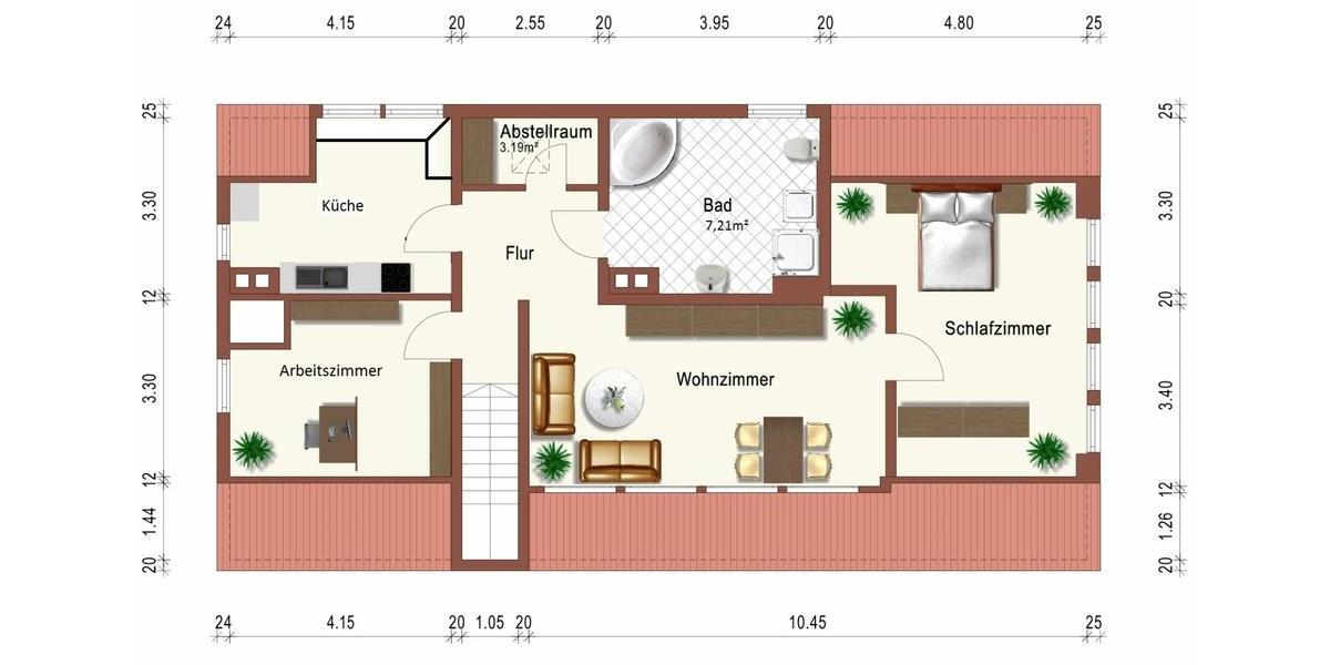 Dachgeschoßwohnung Celle Altenhagen - 3 Zimmer, 75 m&sup2;, 700&euro; | Angebot:25331372