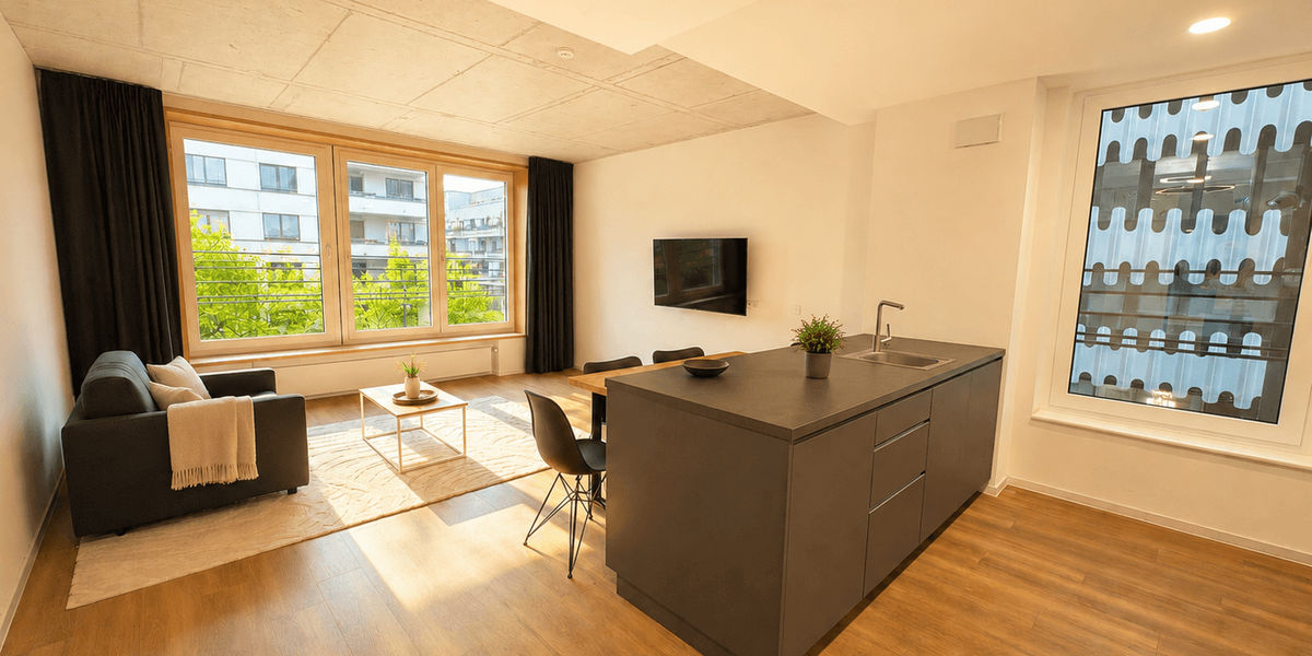 Etagenwohnung Düsseldorf Heerdt - 2 Zimmer, 80 m&sup2;, 1.700&euro; | Angebot:26663354