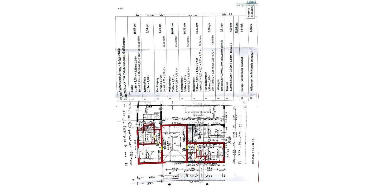 Etagenwohnung Rabenau Geilshausen - 2 Zimmer, 94 m&sup2;, 880&euro; | Angebot:25911335