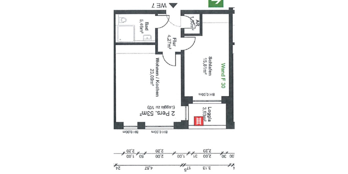 Mietwohnung 52m² -MS Rumphorst 2 zimmer