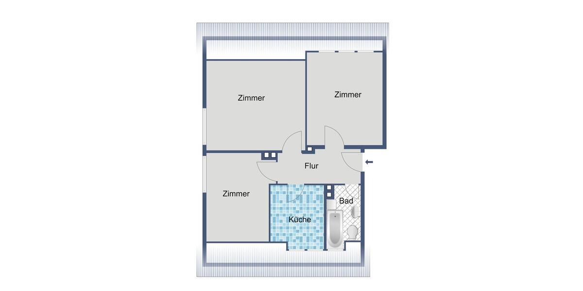 Dachgeschoßwohnung Schwalmstadt - 3 Zimmer, 54 m&sup2;, 325&euro; | Angebot:24941275