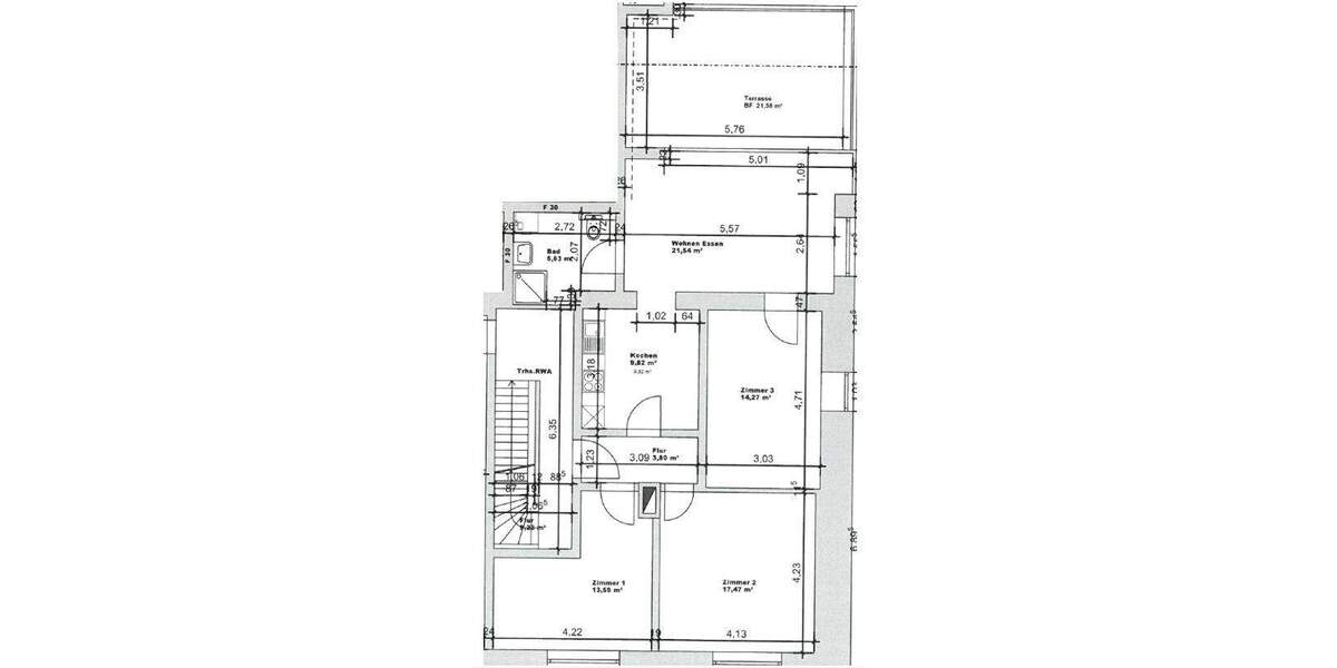 Etagenwohnung Rielasingen-Worblingen Rielasingen - 4 Zimmer, 91 m&sup2;, 1.250&euro; | Angebot:24836493