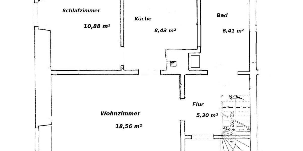 Erdgeschoßwohnung Oederan - 2 Zimmer, 51 m&sup2;, 260&euro; | Angebot:26314653