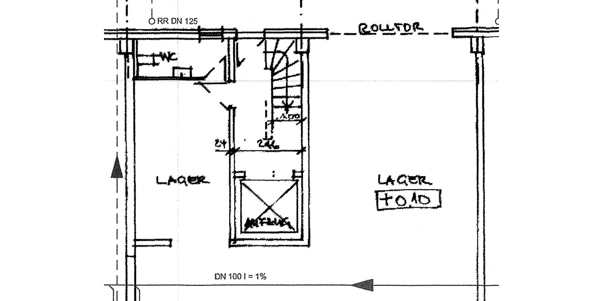 Gewerbehalle_Studio_Werkstatt mit Rolltor und Büro am Bahnhof Müllheim 2 zimmer