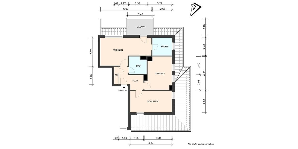 Dachgeschoßwohnung Crivitz - 3 Zimmer, 75 m&sup2;, 522&euro; | Angebot:25491474