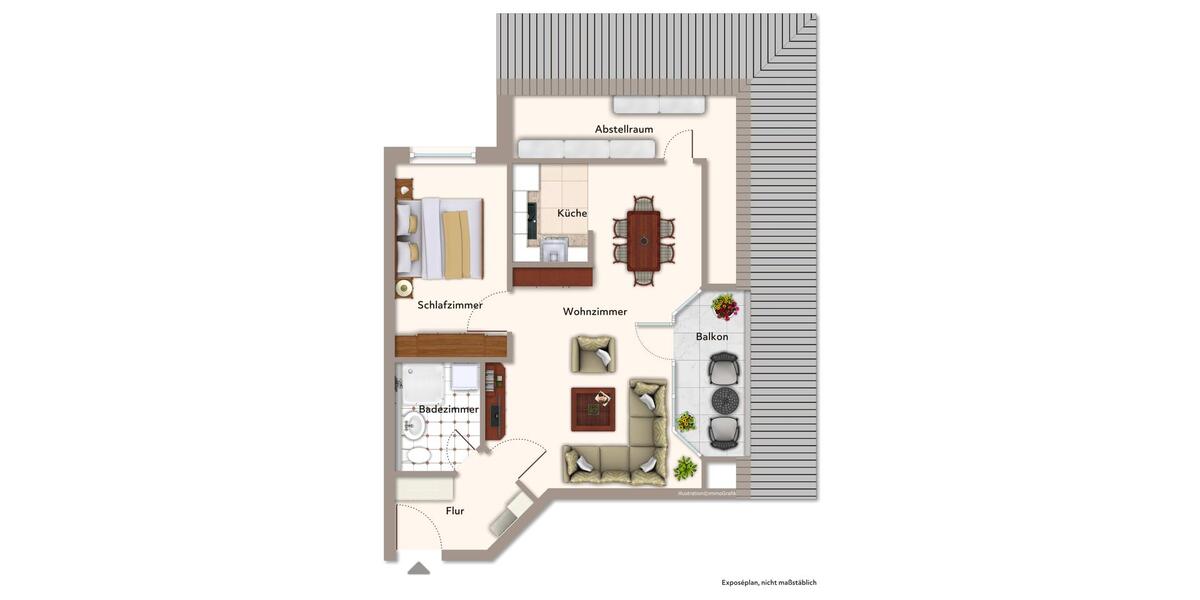 Helle 2-Raumwohnung mit Balkon in ruhiger Lage von Biederitz 2 zimmer