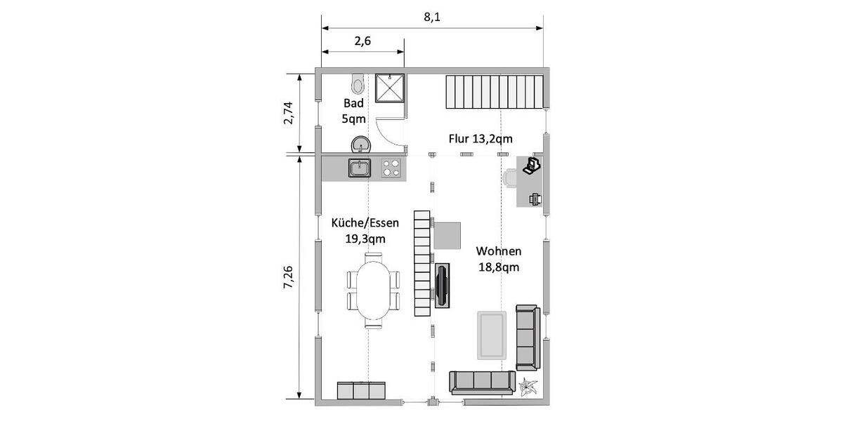 Dachgeschoßwohnung Tiefenbronn - 1.5 Zimmer, 65 m&sup2;, 650&euro; | Angebot:26646737