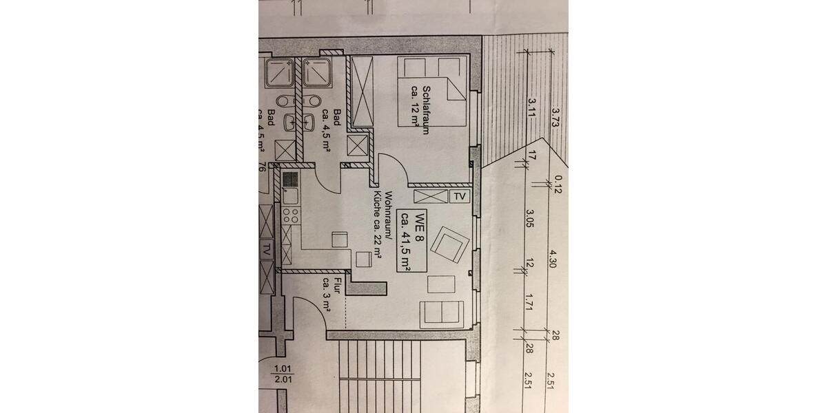 Dachgeschoßwohnung Bitterfeld-Wolfen Bitterfeld - 2 Zimmer, 42 m&sup2;, 300&euro; | Angebot:24425663
