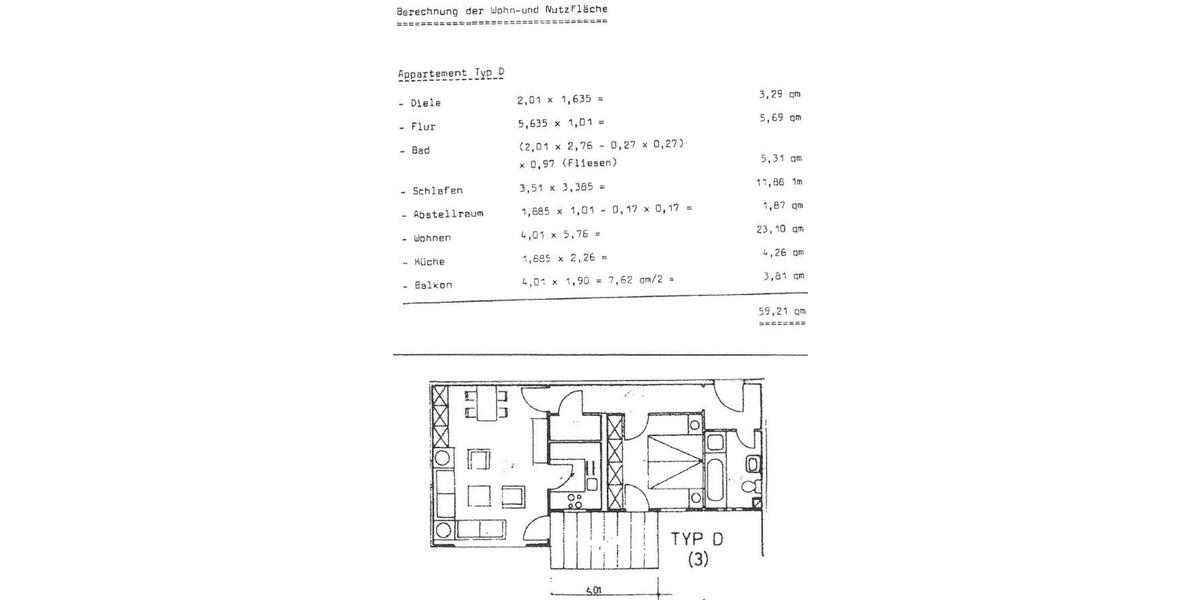 Etagenwohnung Siegen Weidenau - 2 Zimmer, 59 m&sup2;, 605&euro; | Angebot:25223691