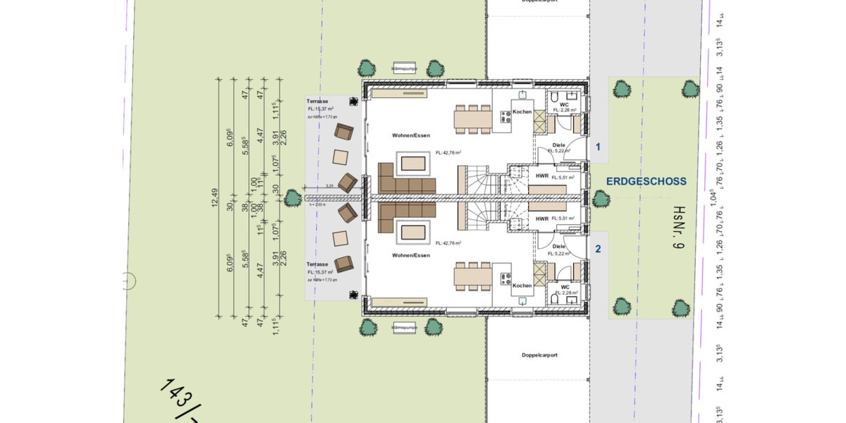 Doppelhaushälfte Wangerland - 3 Zimmer, 110 m&sup2;, 1.550&euro; | Angebot:24238613
