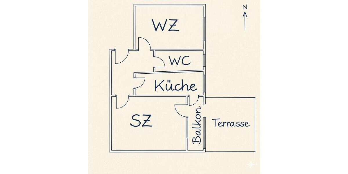 Erdgeschoßwohnung Moers - 2 Zimmer, 73 m&sup2;, 590&euro; | Angebot:26618852