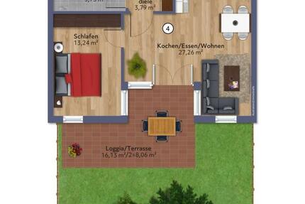 Wohnung Penzberg - 2 Zimmer, 58 m&sup2;, 1.075&euro; | Angebot:25721027