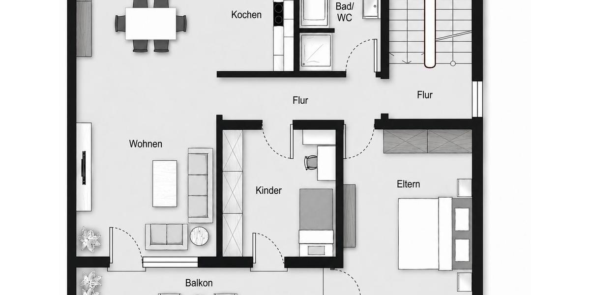 Etagenwohnung Friedrichsthal - 4 Zimmer, 80 m&sup2;, 850&euro; | Angebot:26624285