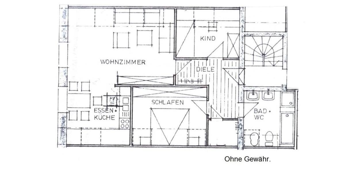 Etagenwohnung Werneck - 3 Zimmer, 65 m&sup2;, 400&euro; | Angebot:26056588