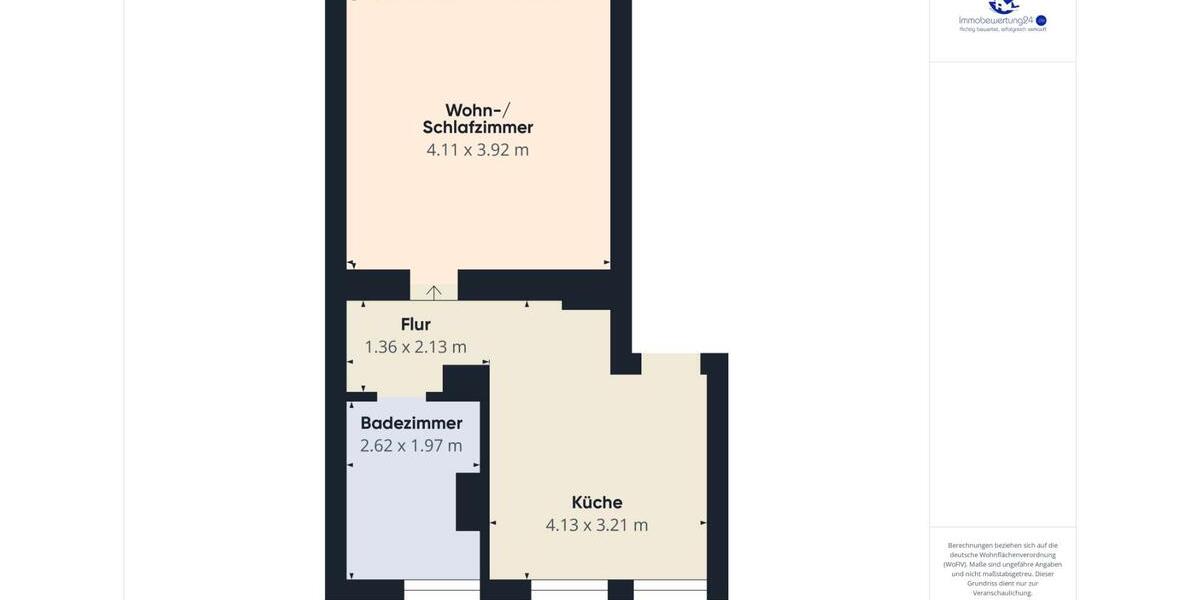 Etagenwohnung Staßfurt - 1 Zimmer, 37 m&sup2;, 300&euro; | Angebot:26299837