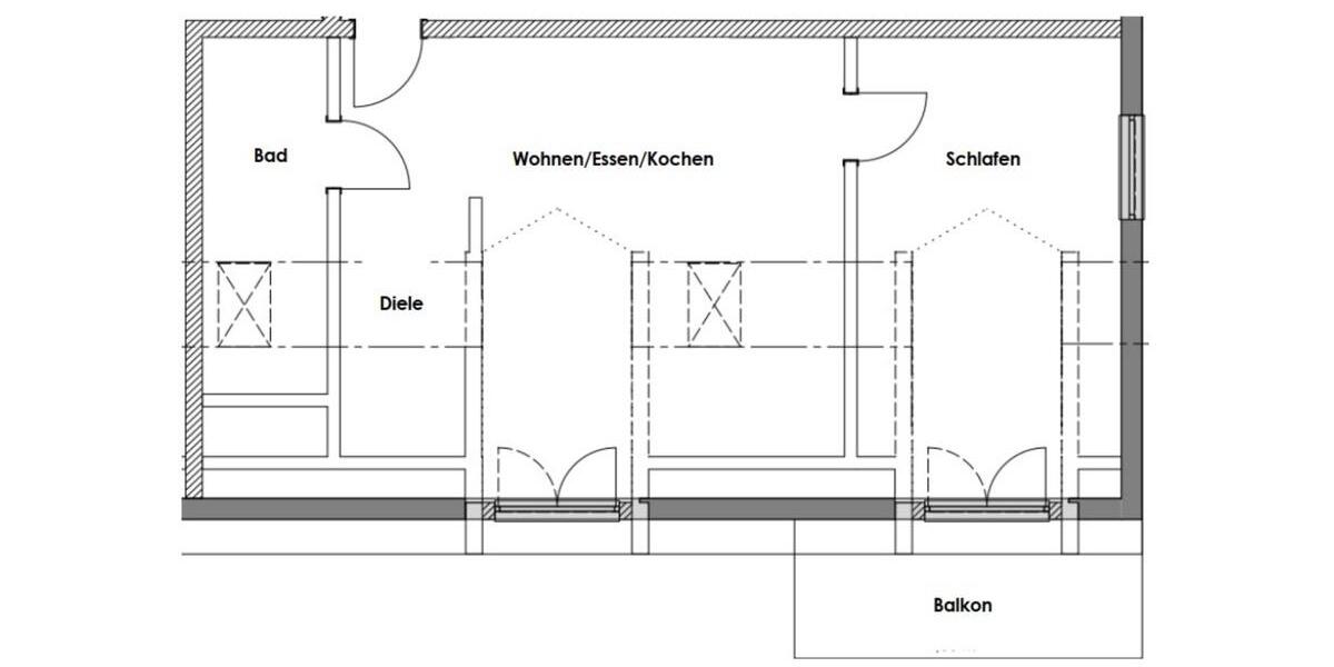Dachgeschoßwohnung Neuburg an der Donau - 2 Zimmer, 65 m&sup2;, 760&euro; | Angebot:24860762