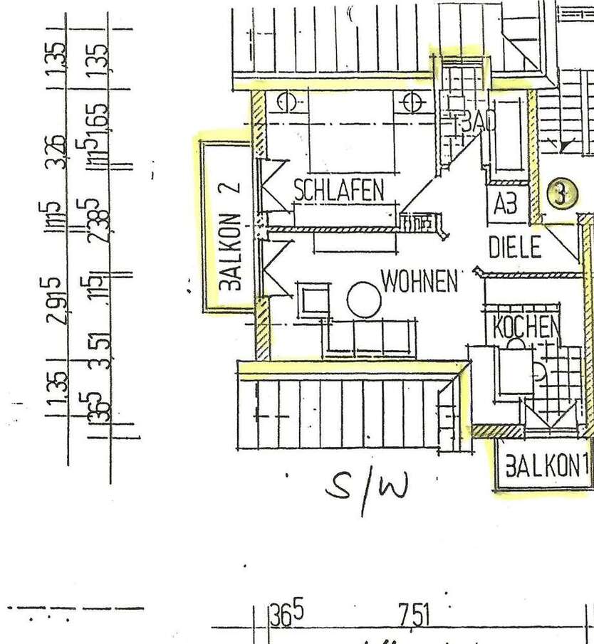 Wohnung zum Mieten in Hettenshausen 510 € 48 m²