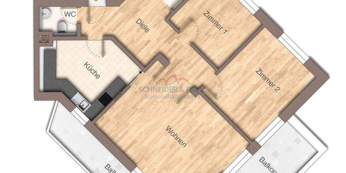 Etagenwohnung Geretsried Gartenberg - 3 Zimmer, 95 m&sup2;, 1.375&euro; | Angebot:25152629