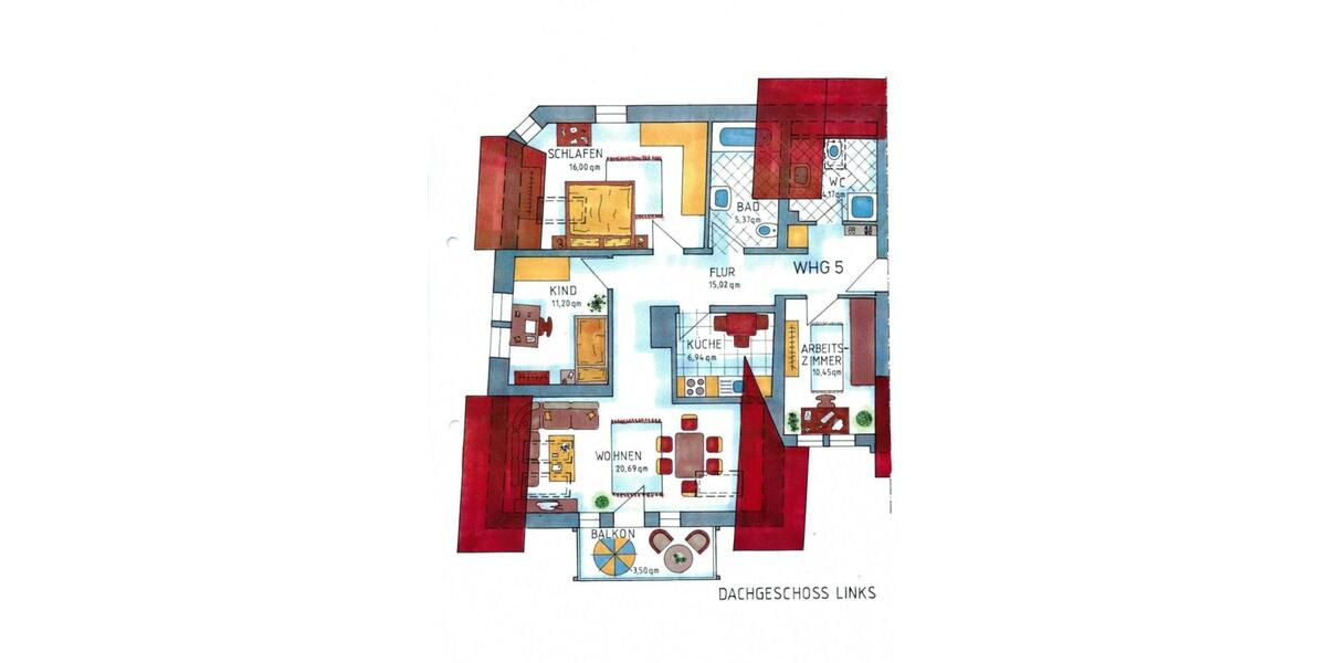 Dachgeschoßwohnung Niedenstein - 4 Zimmer, 94 m&sup2;, 600&euro; | Angebot:25340606