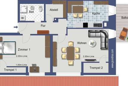Wohnung zum Mieten in Görwihl 823 € 92.14 m² 2.5 zimmer