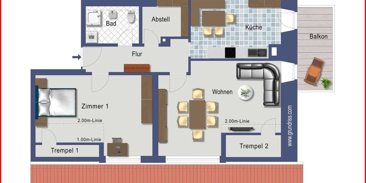 Wohnung zum Mieten in Görwihl 823 € 92.14 m² 2.5 zimmer