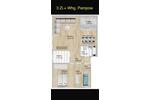 Etagenwohnung Schwerin Gartenstadt - 2 Zimmer, 60 m&sup2;, 1.147&euro; | Angebot:26057842