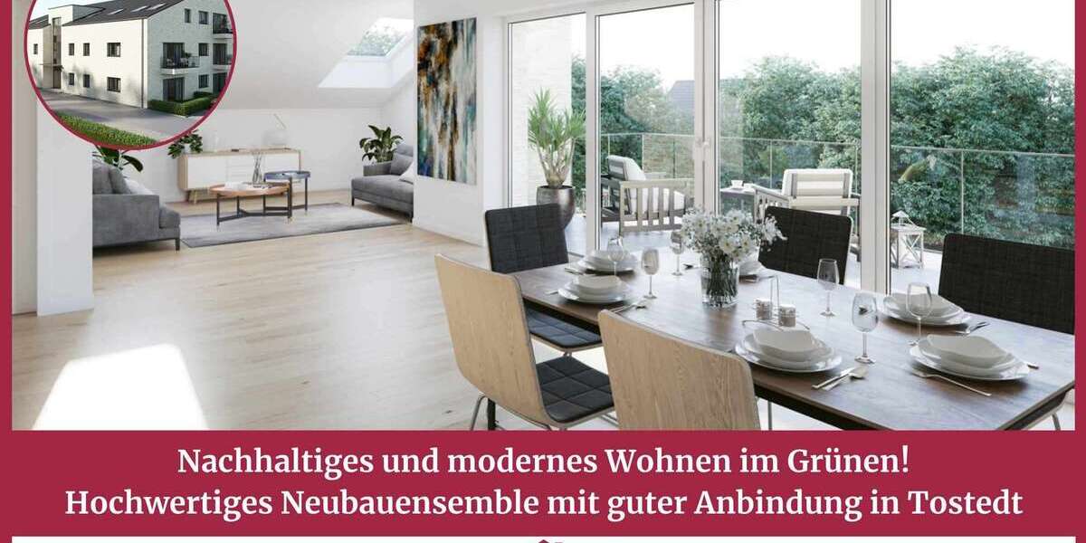 Etagenwohnung Tostedt / Todtglüsingen Todtglüsingen - 4 Zimmer, 133 m&sup2;, 1.760&euro; | Angebot:25996947