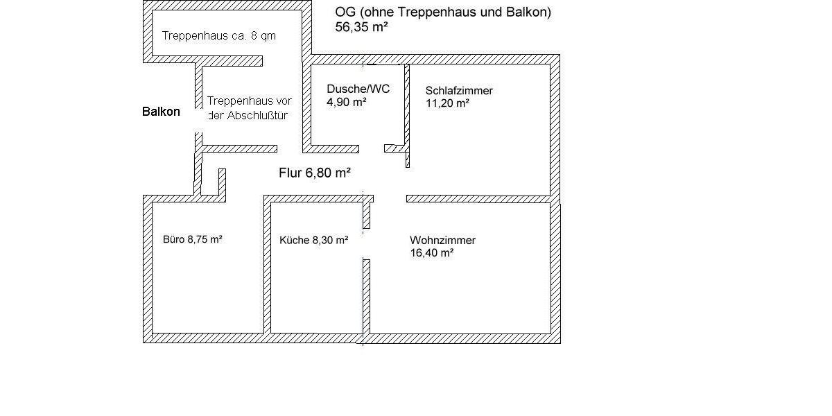 Etagenwohnung Wald-Michelbach Michelbach - 3 Zimmer, 56 m&sup2;, 425&euro; | Angebot:26694094