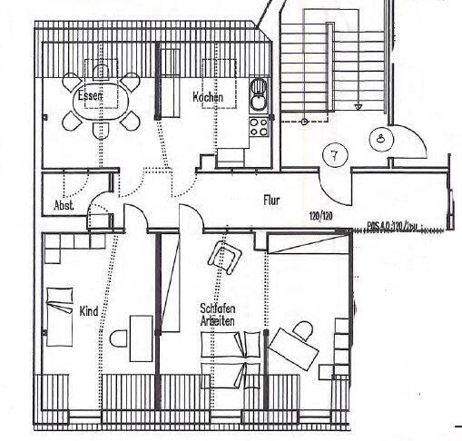 Etagenwohnung Chemnitz Sonnenberg - 3 Zimmer, 120 m&sup2;, 620&euro; | Angebot:26555099