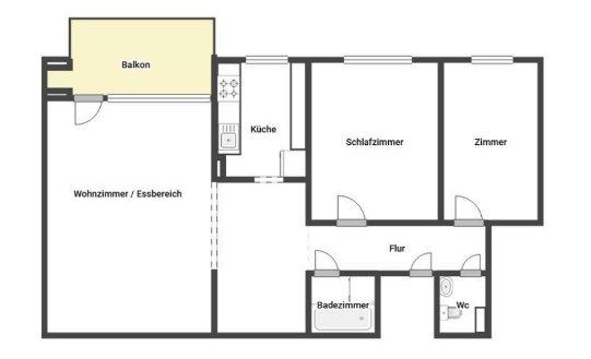 Etagenwohnung Fürstenfeldbruck - 3.5 Zimmer, 86 m&sup2;, 1.750&euro; | Angebot:26694019