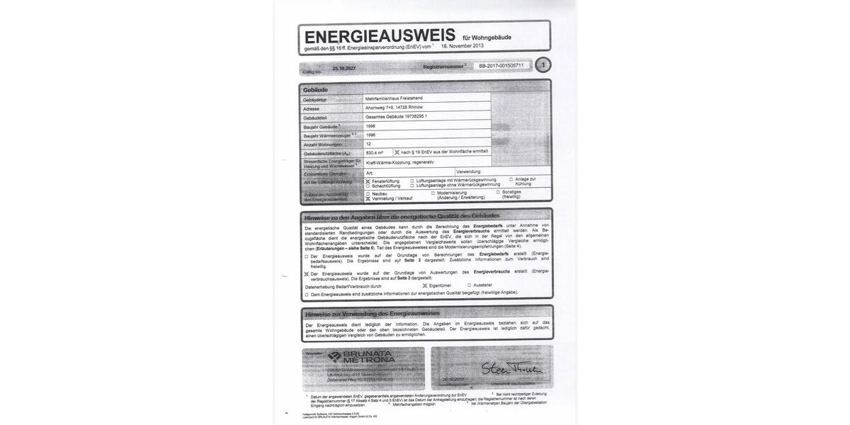 Dachgeschoßwohnung Rhinow - 2 Zimmer, 56 m&sup2;, 405&euro; | Angebot:24510027