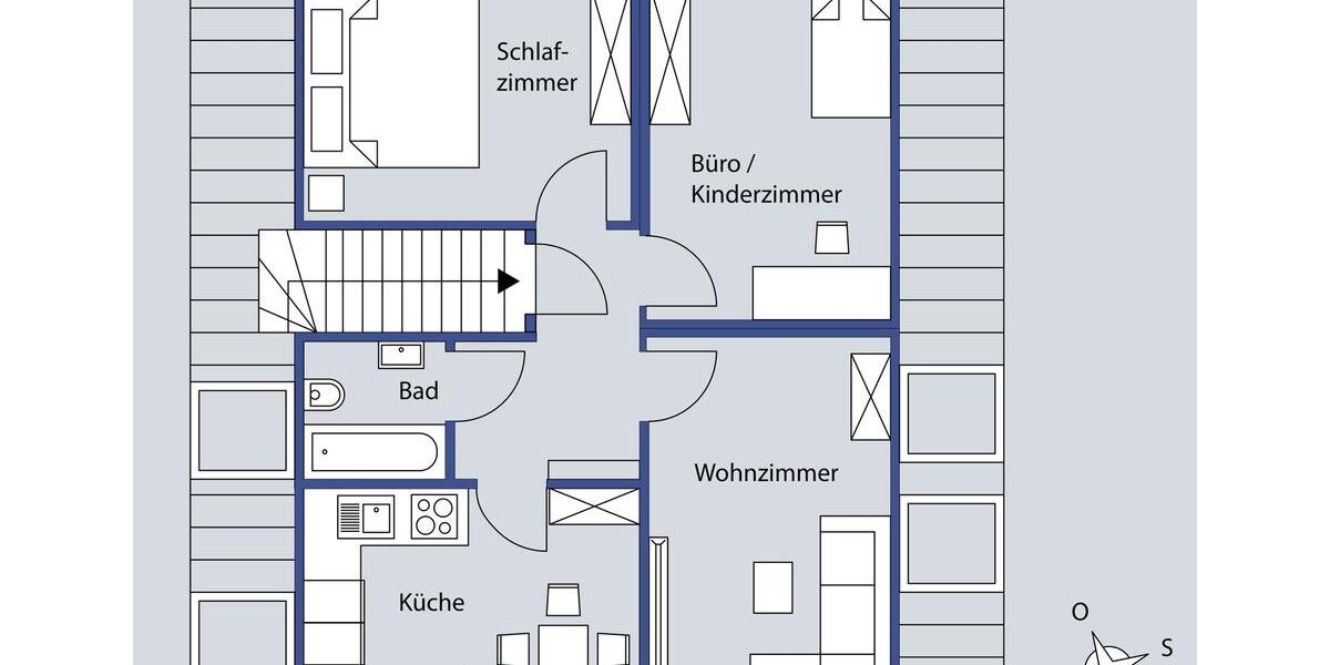 Dachgeschoßwohnung Eutin - 3 Zimmer, 65 m&sup2;, 830&euro; | Angebot:25145010