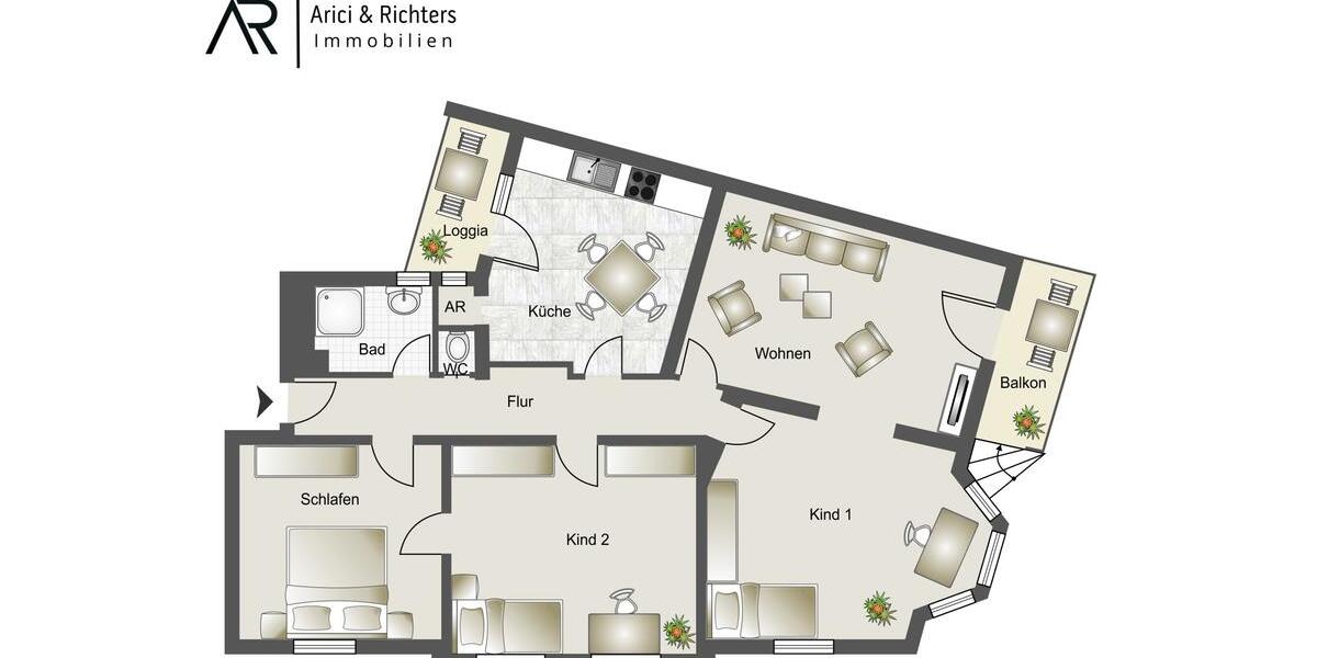 Erdgeschoßwohnung Jülich - 4 Zimmer, 117 m&sup2;, 1.150&euro; | Angebot:26422037