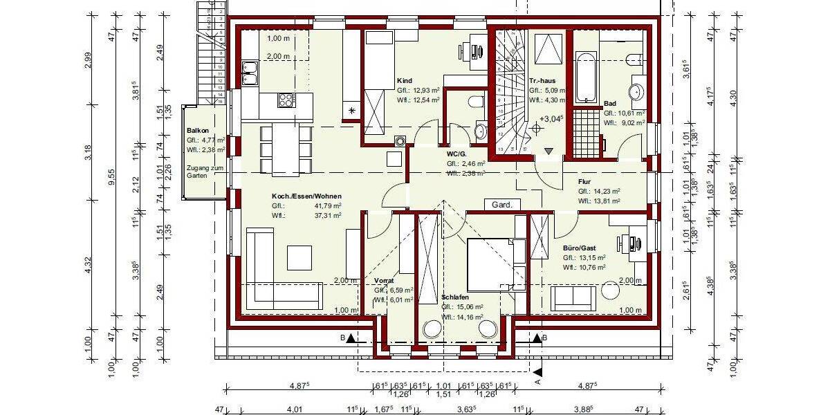 Etagenwohnung Gersten - 4 Zimmer, 110 m&sup2;, 770&euro; | Angebot:26658452