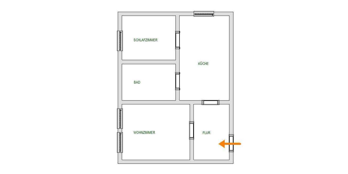 Etagenwohnung Mittweida - 2 Zimmer, 45 m&sup2;, 320&euro; | Angebot:24765932
