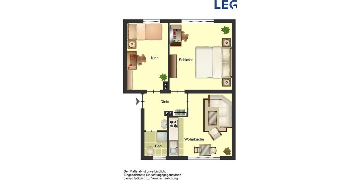 Etagenwohnung Duisburg Duisburg-Mitte - 2 Zimmer, 50 m&sup2;, 519&euro; | Angebot:24855645